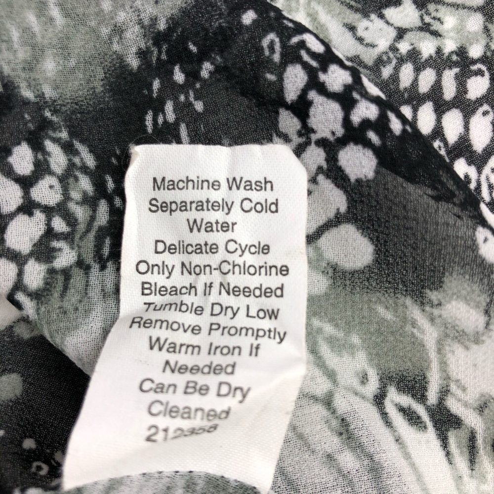 Cabi Python Snake Print Sheer Blouse Small #988 - image 5